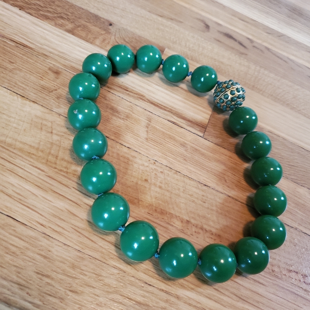J Crew Green collar necklace